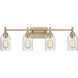 Arlett 4 Light 31 inch Modern Gold Bathroom Vanity Light Wall Light